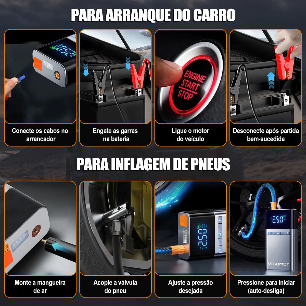 Auxiliar Partida Bateria 1000A e Compressor de Ar Portátil: O Equipamento Indispensável em 2026